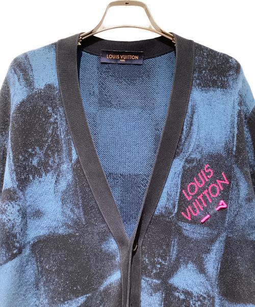LOUIS VUITTON（ルイ ヴィトン）LOUIS VUITTON (ルイ ヴィトン) 21AW ダミエソルトニットカーディガン ネイビー サイズ:Sの古着・服飾アイテム