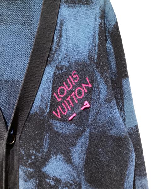 LOUIS VUITTON（ルイ ヴィトン）LOUIS VUITTON (ルイ ヴィトン) 21AW ダミエソルトニットカーディガン ネイビー サイズ:Sの古着・服飾アイテム