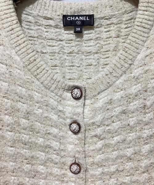 CHANEL（シャネル）CHANEL (シャネル) ツイードカーディガン ベージュ サイズ:38の古着・服飾アイテム