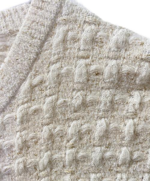 CHANEL（シャネル）CHANEL (シャネル) ツイードカーディガン ベージュ サイズ:38の古着・服飾アイテム