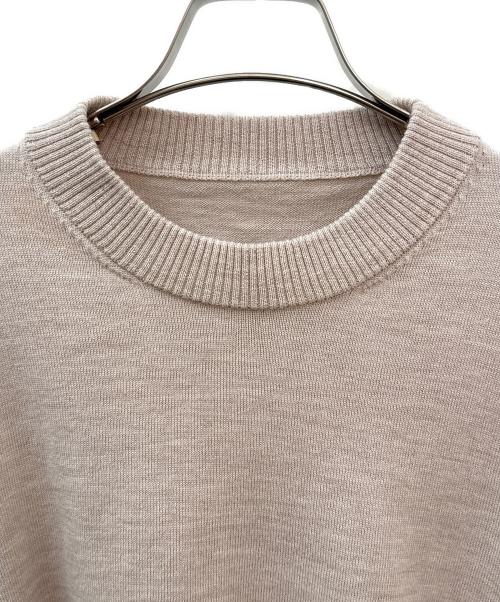 MM6 Maison Margiela（エムエムシックスメゾンマルジェラ）MM6 Maison Margiela (エムエムシックス メゾンマルジェラ) クロップドエルボーパッチニット ピンク サイズ:Sの古着・服飾アイテム