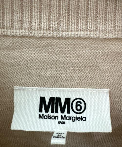 MM6 Maison Margiela（エムエムシックスメゾンマルジェラ）MM6 Maison Margiela (エムエムシックス メゾンマルジェラ) クロップドエルボーパッチニット ピンク サイズ:Sの古着・服飾アイテム