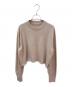 MM6 Maison Margiela（エムエムシックス メゾンマルジェラ）の古着「クロップドエルボーパッチニット」｜ピンク