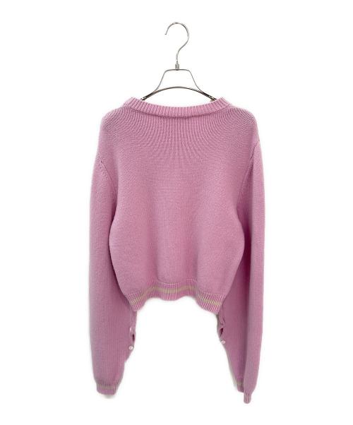 MARNI（マルニ）MARNI (マルニ) ロゴクルーネックセーター ピンク サイズ:40の古着・服飾アイテム