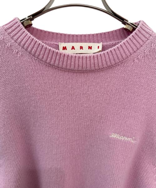 MARNI（マルニ）MARNI (マルニ) ロゴクルーネックセーター ピンク サイズ:40の古着・服飾アイテム