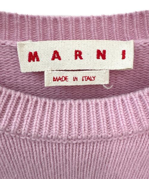MARNI（マルニ）MARNI (マルニ) ロゴクルーネックセーター ピンク サイズ:40の古着・服飾アイテム