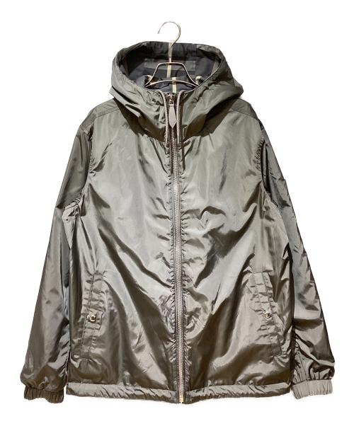 BURBERRY（バーバリー）BURBERRY (バーバリー) リバーシブルチェックパーカー グレー サイズ:Mの古着・服飾アイテム