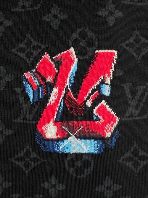 LOUIS VUITTON（ルイ ヴィトン）LOUIS VUITTON (ルイ ヴィトン) モノグラムニットハーフパンツ ブラック サイズ:Lの古着・服飾アイテム