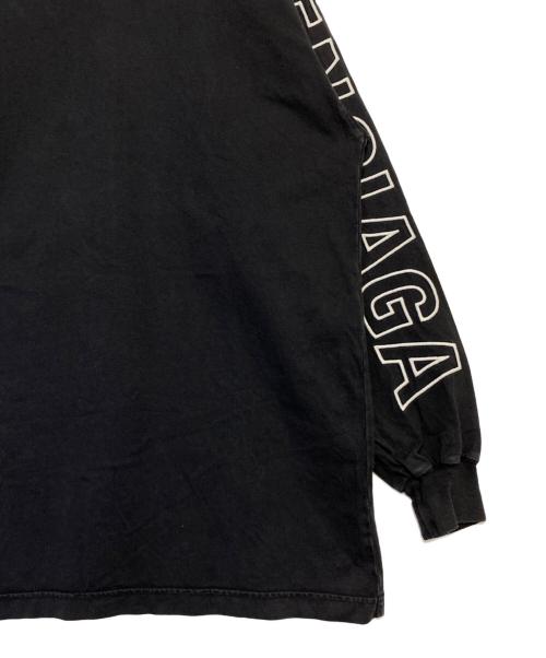 BALENCIAGA（バレンシアガ）BALENCIAGA (バレンシアガ) ロゴ刺繍ロングスリーブカットソー ネイビー サイズ:Lの古着・服飾アイテム