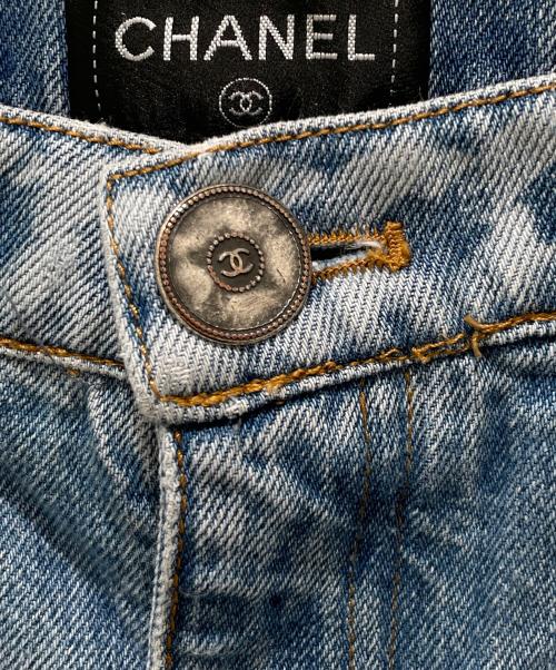 CHANEL（シャネル）CHANEL (シャネル) チェーンプリントストレートデニムパンツ サイズ:36の古着・服飾アイテム