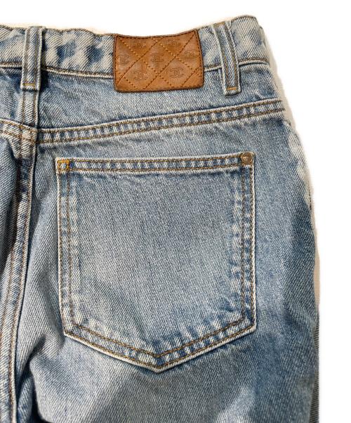 CHANEL（シャネル）CHANEL (シャネル) チェーンプリントストレートデニムパンツ サイズ:36の古着・服飾アイテム