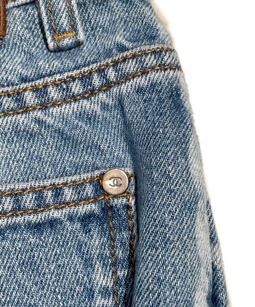 CHANEL（シャネル）CHANEL (シャネル) チェーンプリントストレートデニムパンツ サイズ:36の古着・服飾アイテム