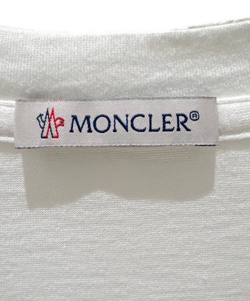 MONCLER（モンクレール）MONCLER (モンクレール) トリコロールステッチTシャツ ホワイト サイズ:Lの古着・服飾アイテム