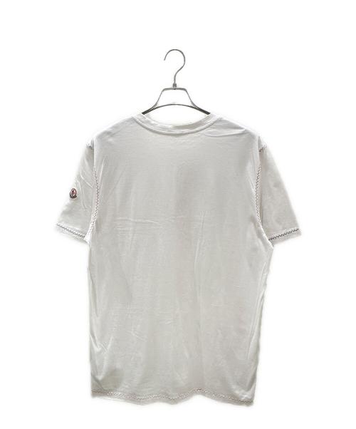MONCLER（モンクレール）MONCLER (モンクレール) トリコロールステッチTシャツ ホワイト サイズ:Lの古着・服飾アイテム
