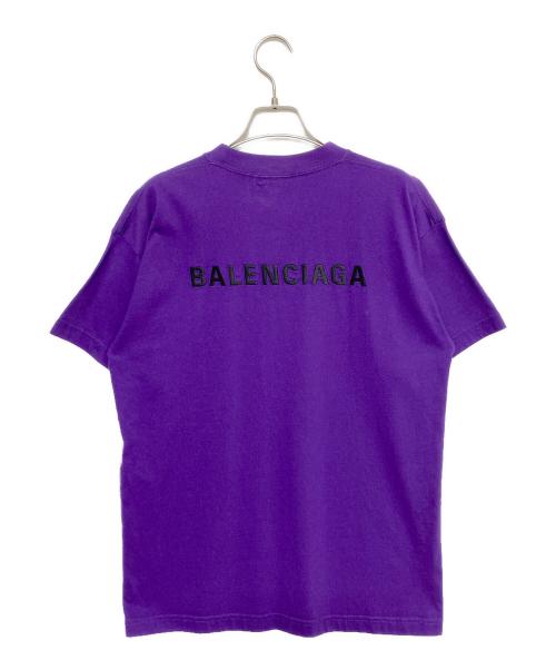 BALENCIAGA（バレンシアガ）BALENCIAGA (バレンシアガ) ロゴTシャツ パープル サイズ:XSの古着・服飾アイテム