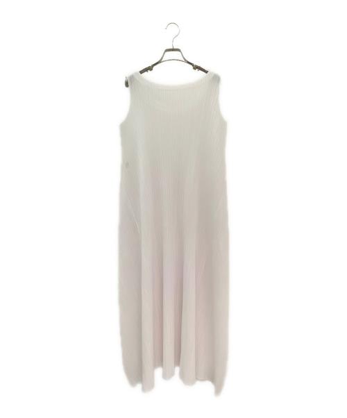 PLEATS PLEASE（プリーツプリーズ）PLEATS PLEASE (プリーツプリーズ) プリーツワンピース ホワイト サイズ:4の古着・服飾アイテム