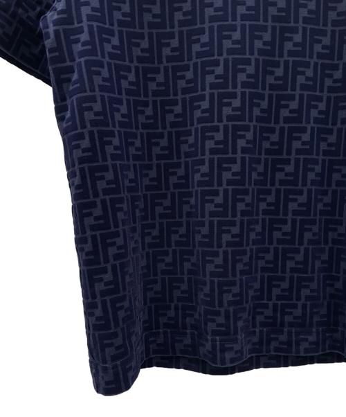 FENDI（フェンディ）FENDI (フェンディ) FFズッカロゴTシャツ ネイビー サイズ:Sの古着・服飾アイテム