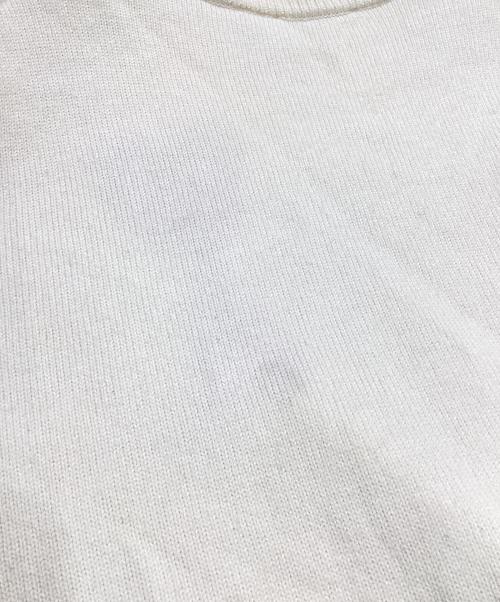 AMIPARIS（アミパリス）AMIPARIS (アミパリス) AMI ハートロゴ ニット プルオーバー ホワイト×レッド サイズ:Lの古着・服飾アイテム