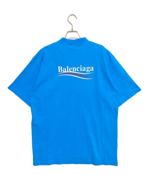 BALENCIAGA（バレンシアガ）BALENCIAGA (バレンシアガ) Political Campaign Logo T-Shirt スカイブルー サイズ:XXSの古着・服飾アイテム