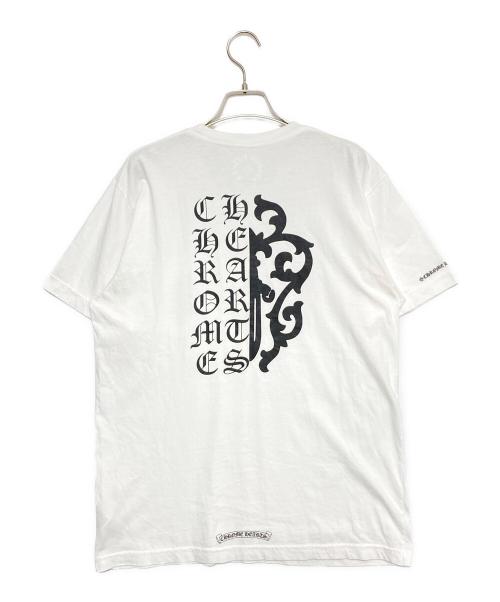 CHROME HEARTS（クロムハーツ）CHROME HEARTS (クロムハーツ) ハーフダガープリントTシャツ ホワイト サイズ:Lの古着・服飾アイテム