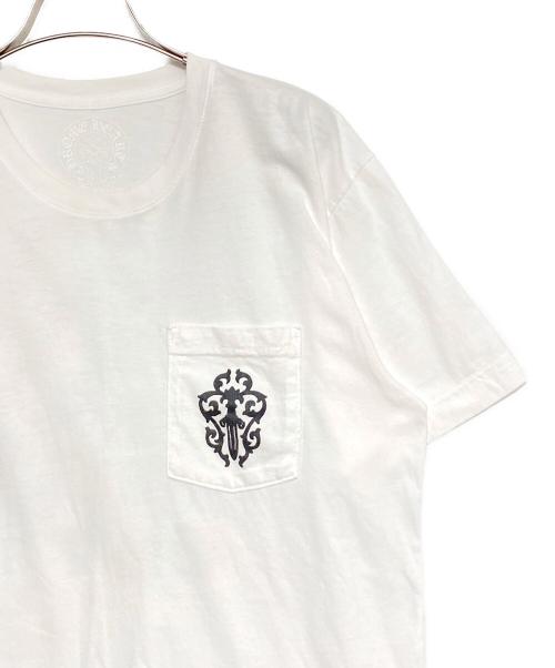 CHROME HEARTS（クロムハーツ）CHROME HEARTS (クロムハーツ) ハーフダガープリントTシャツ ホワイト サイズ:Lの古着・服飾アイテム
