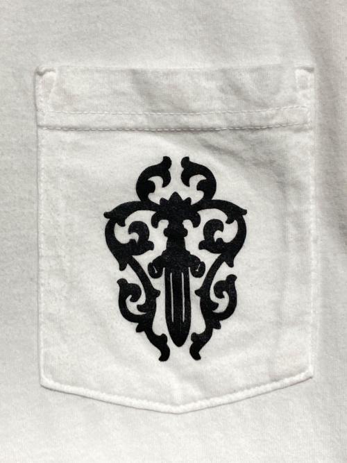 CHROME HEARTS（クロムハーツ）CHROME HEARTS (クロムハーツ) ハーフダガープリントTシャツ ホワイト サイズ:Lの古着・服飾アイテム