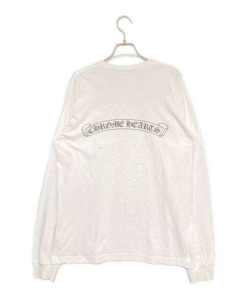 CHROME HEARTS（クロムハーツ）CHROME HEARTS (クロムハーツ) セメタリークロスロングTシャツ ホワイト サイズ:Lの古着・服飾アイテム
