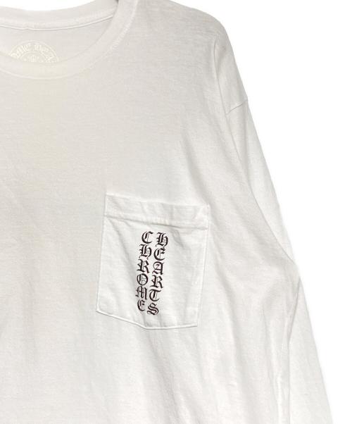 CHROME HEARTS（クロムハーツ）CHROME HEARTS (クロムハーツ) セメタリークロスロングTシャツ ホワイト サイズ:Lの古着・服飾アイテム