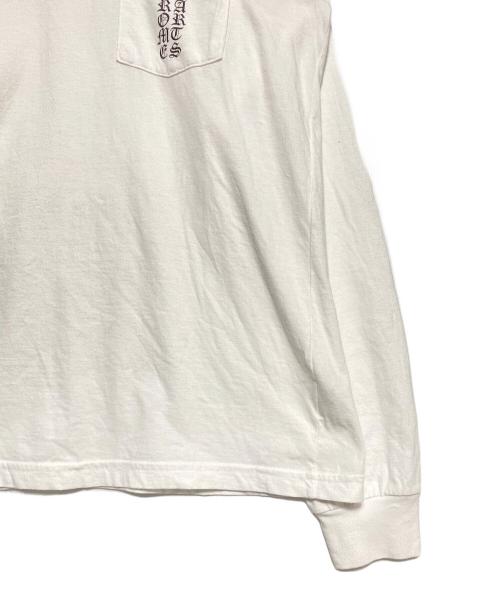 CHROME HEARTS（クロムハーツ）CHROME HEARTS (クロムハーツ) セメタリークロスロングTシャツ ホワイト サイズ:Lの古着・服飾アイテム