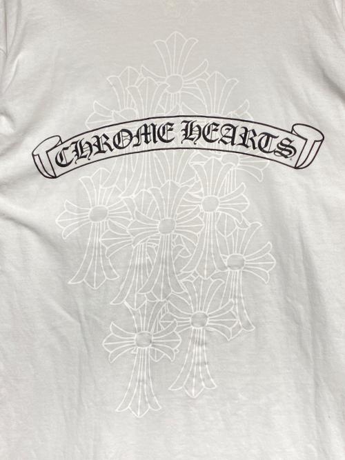 CHROME HEARTS（クロムハーツ）CHROME HEARTS (クロムハーツ) セメタリークロスロングTシャツ ホワイト サイズ:Lの古着・服飾アイテム