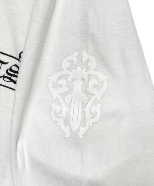 CHROME HEARTS（クロムハーツ）CHROME HEARTS (クロムハーツ) セメタリークロスロングTシャツ ホワイト サイズ:Lの古着・服飾アイテム
