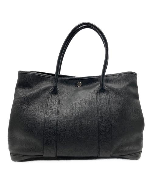 HERMES（エルメス）HERMES (エルメス) ガーデンパーティーPM/シルバー金具/ノワール/ネゴンダ/□L刻印：2008年製 ブラック サイズ:PMの古着・服飾アイテム