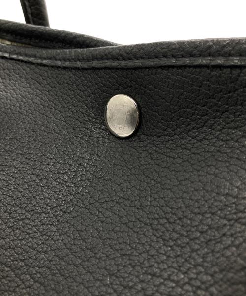 HERMES（エルメス）HERMES (エルメス) ガーデンパーティーPM/シルバー金具/ノワール/ネゴンダ/□L刻印：2008年製 ブラック サイズ:PMの古着・服飾アイテム