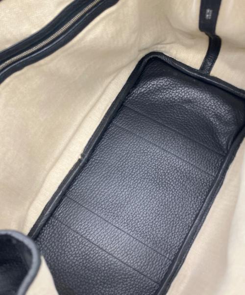 HERMES（エルメス）HERMES (エルメス) ガーデンパーティーPM/シルバー金具/ノワール/ネゴンダ/□L刻印：2008年製 ブラック サイズ:PMの古着・服飾アイテム