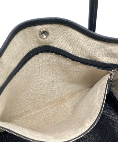 HERMES（エルメス）HERMES (エルメス) ガーデンパーティーPM/シルバー金具/ノワール/ネゴンダ/□L刻印：2008年製 ブラック サイズ:PMの古着・服飾アイテム