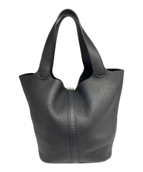 HERMES（エルメス）HERMES (エルメス) ピコタンロック MM/シルバー金具/トリヨンクレマンス/ブラック/Y刻印/ハンドバッグ/バッグ/鞄/ ブラック サイズ:MMの古着・服飾アイテム