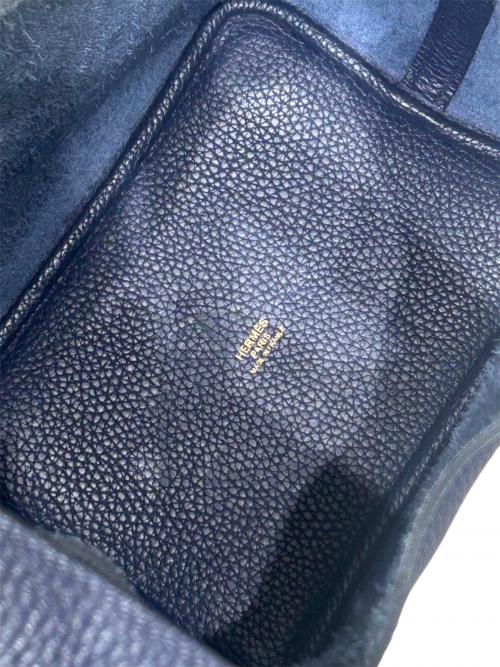 HERMES（エルメス）HERMES (エルメス) ピコタンロック PM/ゴールド金具/トリヨンクレマンス/ブルーアンクル/C刻印 ブルーアンクル サイズ:PMの古着・服飾アイテム