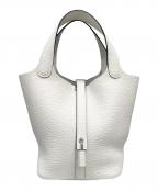 HERMESエルメス）の古着「ピコタン ロック PM/シルバー金具/トリヨンクレマンス/ニューホワイト/B刻印」｜ニューホワイト