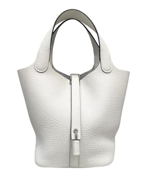 HERMES（エルメス）HERMES (エルメス) ピコタン ロック PM/シルバー金具/トリヨンクレマンス/ニューホワイト/B刻印 ニューホワイト サイズ:PMの古着・服飾アイテム