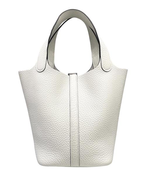 HERMES（エルメス）HERMES (エルメス) ピコタン ロック PM/シルバー金具/トリヨンクレマンス/ニューホワイト/B刻印 ニューホワイト サイズ:PMの古着・服飾アイテム