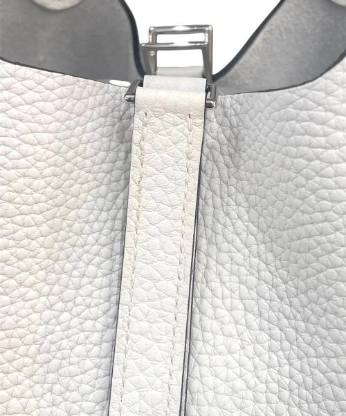 HERMES（エルメス）HERMES (エルメス) ピコタン ロック PM/シルバー金具/トリヨンクレマンス/ニューホワイト/B刻印 ニューホワイト サイズ:PMの古着・服飾アイテム