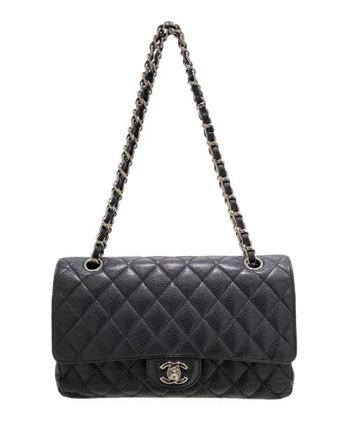 CHANEL（シャネル）CHANEL (シャネル) マトラッセ25　Wフラップチェーンショルダーバッグ ブラック サイズ:25の古着・服飾アイテム