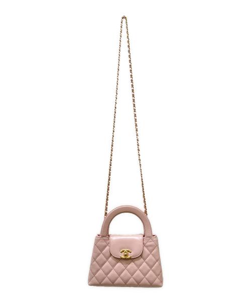 CHANEL（シャネル）CHANEL (シャネル) ハンドルショルダーバッグ ピンク×ゴールド金具の古着・服飾アイテム