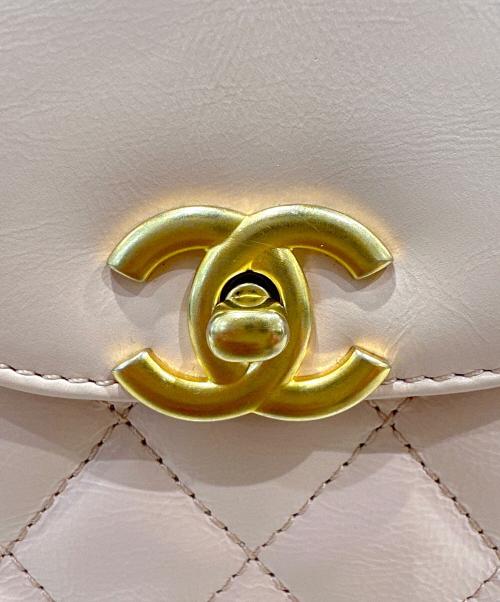 CHANEL（シャネル）CHANEL (シャネル) ハンドルショルダーバッグ ピンク×ゴールド金具の古着・服飾アイテム