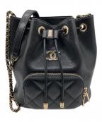 CHANELシャネル）の古着「CC マトラッセ バケットバッグ AS2353」｜ブラック