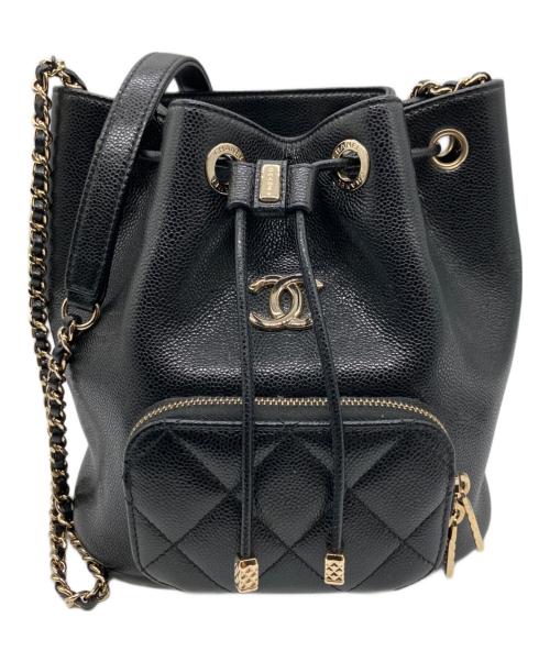 CHANEL（シャネル）CHANEL (シャネル) CC マトラッセ バケットバッグ AS2353 ブラック サイズ:-の古着・服飾アイテム