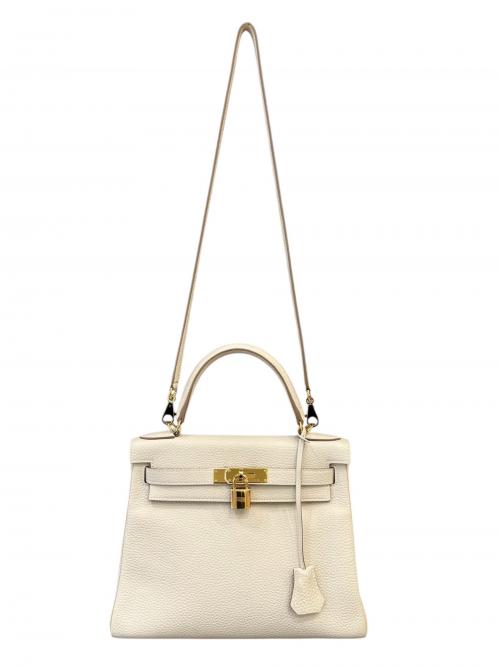 HERMES（エルメス）HERMES (エルメス) ケリー28 内縫い/ゴールド金具/トリヨンクレマンス/クレ/A刻印 クレ サイズ:28の古着・服飾アイテム