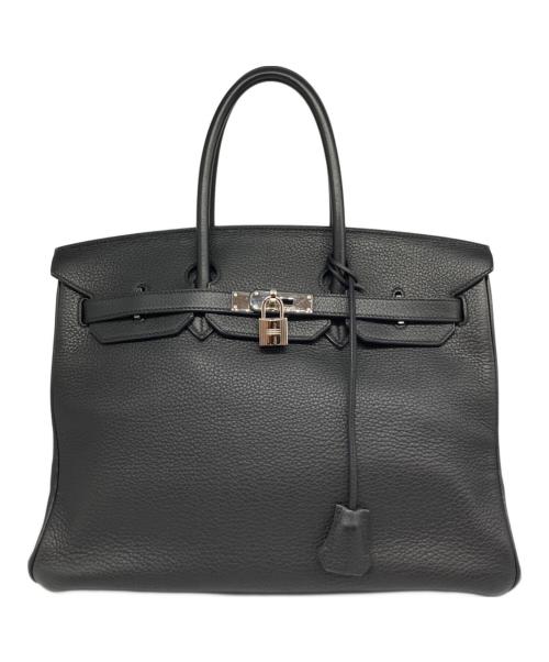 HERMES（エルメス）HERMES (エルメス) バーキン 35/シルバー金具/トリヨンクレマンス/ブラック/□M刻印 ブラック サイズ:35の古着・服飾アイテム