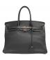 HERMES（エルメス）の古着「バーキン 35/シルバー金具/トリヨンクレマンス/ブラック/□M刻印」｜ブラック