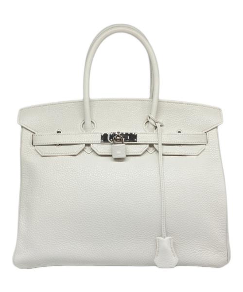 HERMES（エルメス）HERMES (エルメス) バーキン 35/シルバー金具/トリヨンクレマンス/ホワイト/T刻印:2015年 ホワイト サイズ:35の古着・服飾アイテム